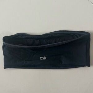 Crop Shop Boutique, black bandeau top, lightly worn, size S